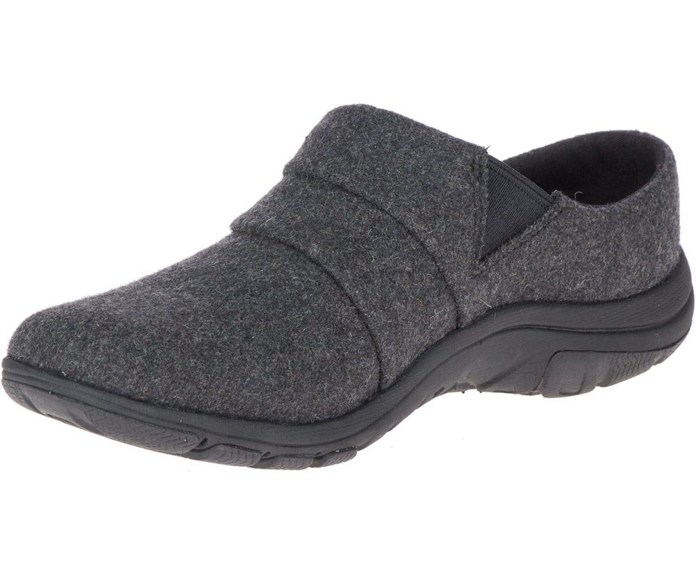 Merrell Slip Ons Damskie Czarne - Dassie Stitch Slide Wool - 563420-KRO